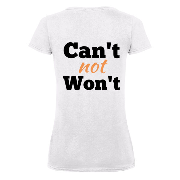 Can't Not Won't V-Neck Women's T-Shirt Thumbnail