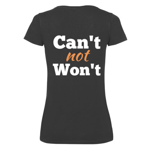 Can't Not Won't V-Neck Women's T-Shirt Thumbnail