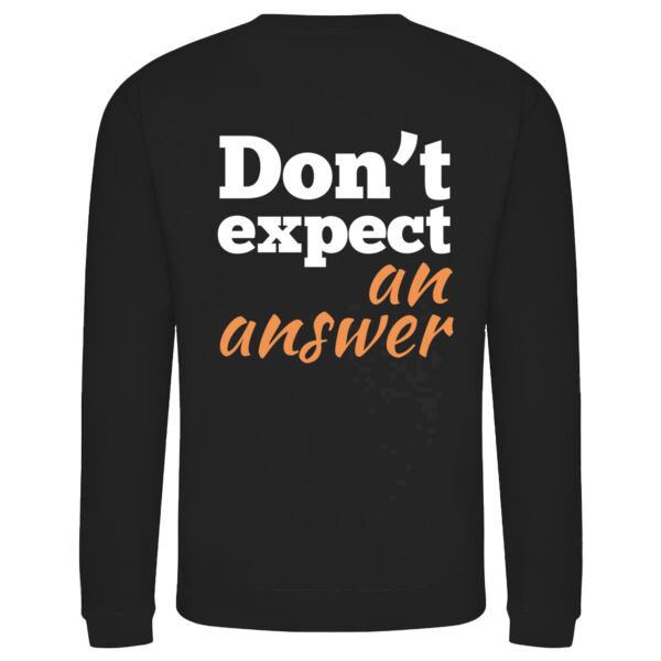 Don't Expect an Answer Adult Sweatshirt Thumbnail